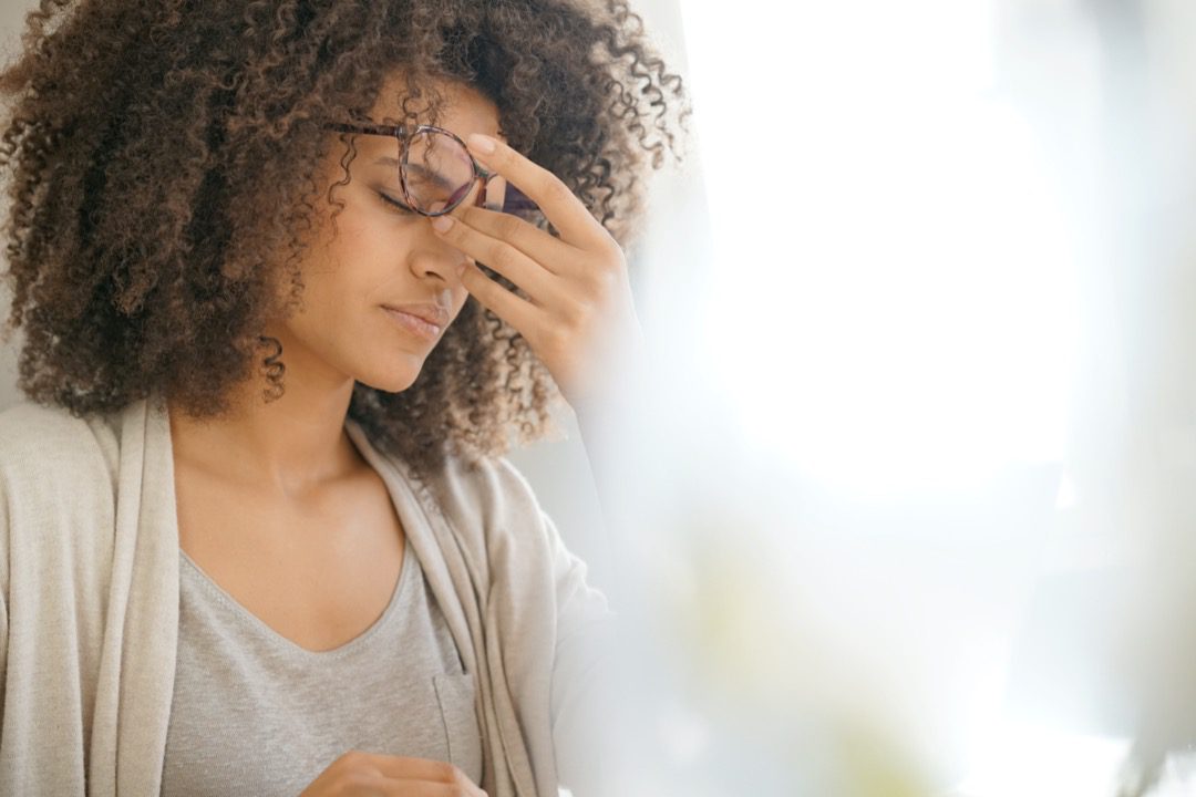 Woman suffering with dental headache 